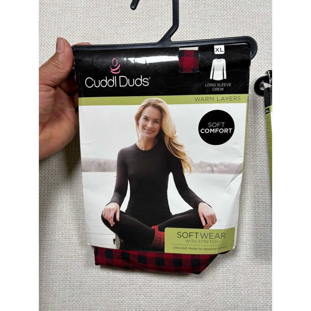Cuddl Duds Soft Comfort Long Sleeve Crew Women's Size XL NEW